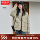 坦博爾羽絨服女短款翻領(lǐng)韓版寬松女士燈芯絨外套TD236266 奶茶棕 160 