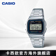 卡西歐（CASIO）A158W小方塊電子手表 休閑簡約鋼帶防水學(xué)生男士小銀表情侶男女款 A158WA-1DF