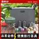 八驢純鈦茶具套裝戶外功夫茶具爐具煮茶燒水壺野外旅行便攜送禮手提箱 手提箱12件套（鈦茶器結(jié)晶款）