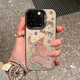 杜梵納 油畫(huà)小象適用蘋(píng)果16promax手機(jī)殼新款iphone15pro保護(hù)套全包防摔14pro簡(jiǎn)約高級(jí)感13可愛(ài)卡通12 【黑灰色】-happy油畫(huà)小象  iPhone 16 Pro