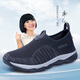 榮仕中老年輕便爸爸鞋男夏季防滑透氣網(wǎng)面健步休閑鞋一腳蹬軟底老人鞋 深灰3019/男 單層 41