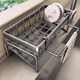 木格格抹布瀝水架廚房水槽置物架免打孔水池水龍頭洗潔精鋼絲球海綿收納 臺面帶桿銀色
