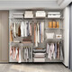 美達斯現代簡(jiǎn)約金屬衣帽間衣柜2.5米寬走入式家用小戶(hù)型臥室衣櫥 2.5米金屬衣柜方案-8（包安裝）