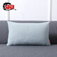 亓元純色加厚仿棉麻腰枕沙發(fā)抱枕靠墊簡(jiǎn)約客廳家用午睡枕長(cháng)方形靠枕 淺藍色 30x50 加厚棉麻/含芯