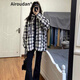 艾柔丹仿羊羔毛絨短外套女裝秋冬季新款韓版寬松奶呼呼加厚保暖棉衣棉服 圖片色 S