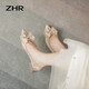 ZHR單鞋女優(yōu)雅法式粗跟女鞋水晶婚鞋蝴蝶結(jié)尖頭鞋子女 Y726 香檳 37