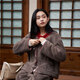 朵朵·可可秋冬季紅色加厚雙面珊瑚絨簡約女長袖家居服睡衣套裝 咖啡色 S (155)