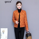 QIYUN 短款菱形輕薄羽絨服女冬季新款韓版時(shí)尚純色百搭外套潮 焦糖色 M 【90-99斤】