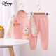 迪士尼（Disney）嬰兒衣服兩件套分體套裝春秋夏季薄款長(cháng)袖外穿a類(lèi)純·棉男女寶寶 粉紅色 90 建議20到25斤左右