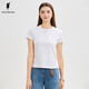 POLOWALK女士短袖圓領(lǐng)T恤2024春夏新款經(jīng)典百搭簡(jiǎn)約時(shí)尚休閑運動(dòng)T 白色 M (160)