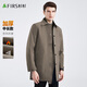 杉杉風(fēng)衣男士春秋新款商務(wù)休閑上衣翻領(lǐng)抗皺易打理中長(cháng)款外套男裝 卡其 L 175/92A