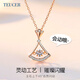 TEUCER925銀裙子項(xiàng)鏈扇形鎖骨吊墜小眾設(shè)計(jì)簡約氣質(zhì)玫瑰金生日禮物女友 小裙子項(xiàng)鏈（B款玫瑰金色）
