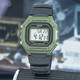 卡西歐（CASIO）數顯方塊小方塊時(shí)尚運動(dòng)防水手表男表W-218H-1A 2A 3A 4B2 電子表 W-218H-3A種草綠 【附加貼膜】