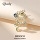 Qlady龍年胸針高檔男女款西服胸花別針絲巾扣款設計感小眾配飾生日禮物