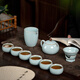 廷懷汝瓷西施壺套組 汝州功夫茶具套裝開片汝窯大號茶壺禮盒套裝 天青西施壺套組