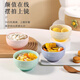 泰鑫興4.5英寸11.8厘米陶瓷釉下彩餐具碗具米飯碗微波爐適用碗四色裝 