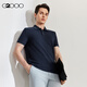 G2000男裝2025春夏商場同款珠地質(zhì)感親膚短袖Polo衫 靛藍(lán) 2XL