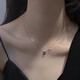 寶鉑琳925純銀good luck吊墜項鏈女2024年新款輕奢小眾簡(jiǎn)約款字母鎖骨鏈 goodluck幸運方牌項鏈
