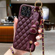 八腳獸小香風(fēng)兔子腕帶蘋果16Promax手機(jī)殼新款iPhone15女生iPhone14Pro斜挎掛繩ins風(fēng)13/12創(chuàng)意便攜支架 【贈(zèng)膜】菱格皮紋小紫兔腕帶+便攜支架+斜挎掛繩 iPhone16 P