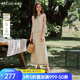 Olrain歐芮兒法式度假風(fēng)時(shí)尚流蘇套裝女夏季2025新款卡其色兩件套 卡其色 M