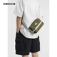 osoce斯哲斜挎包男生小挎包通勤休閑情侶包小方包2025年新款 綠色