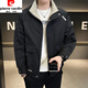 皮爾卡丹（pierre cardin）夾克外套男士春秋季潮牌立領(lǐng)男裝2025新款寬松茄克青年春裝上衣服 黑色 XL