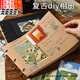 坤隨 復古牛皮紙diy相冊空白相冊本手工制作自粘貼式情侶照片紀念冊影集收納冊同學(xué)錄紀念冊成長(cháng)記錄冊 【30張黑色紙內頁(yè)】牛皮色封面活頁(yè)本*1