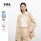 麥檬MM春秋冰絲米色通勤高級簡(jiǎn)約正肩西裝西服外套女 米色上衣5992110681 S