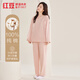 紅豆睡衣女純棉套頭抑菌防螨全棉舒適情侶家居服套裝