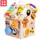 勵智兒童蒙氏教具忙碌屋1歲2歲早教開(kāi)鎖玩具寶寶忙碌板男孩女孩生日禮 原木色-成品發(fā)貨【32種玩法】
