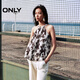 ONLY夏季時(shí)尚設計感印花鏈條吊帶蕾絲衫女|12426Y009 HFZ 富利達紋樣 L 170/88A