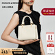 蔻一（Cnoles）包包女包2025輕奢侈女士斜挎高級感小手提包單肩包生日禮物送女友 米白-新款實用走心禮物送女生 少女感可愛貓咪卡通吊飾