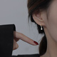 米蔓（MIMORE）S925銀耳圈女時尚潮流高級感氣質(zhì)耳飾耳釘輕奢百搭小眾耳環(huán)耳墜
