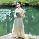 安妮優(yōu)兒馬面裙女童春秋季兒童漢服2025新款古風(fēng)套裝秋款女孩國(guó)風(fēng)古裝大童 綠色 160