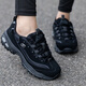 斯凱奇（Skechers）女鞋2025秋冬新款黑色熊貓鞋休閑輕便運動(dòng)鞋厚底增高老爹鞋女 全黑色-BBK 37 /參考常規尺碼37-37.5碼左右