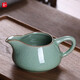 靈青坊青瓷公道杯手工陶瓷分茶器簡(jiǎn)約手柄茶海哥窯開(kāi)片功夫茶具茶道配件 哥窯梅子青