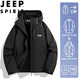 JEEP SPIRIT吉普沖鋒衣男春秋季外套戶外運(yùn)動(dòng)兩件套可拆卸內(nèi)膽上衣 zhongli-6268三合一黑色 L （建議120-130斤）
