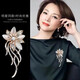 芯奢新款飾品韓版時(shí)尚仿貓眼石復(fù)古鑲鉆胸針服飾裝飾胸花創(chuàng)意別針禮物 繽紛花胸針