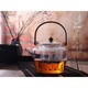 天久提梁壺玻璃手工耐熱加厚玻璃蒸茶壺過濾養(yǎng)生泡茶壺竹提梁蒸煮茶壺創(chuàng)意 竹提梁煮茶壺(1000ml)