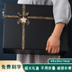 名尊禮物盒大號高級感生日禮品盒包裝送男友驚喜羽絨服大衣零食空盒 星星黑盒(手提袋+拉菲草+賀卡) 超大號45*34*14cm（羽絨服）