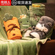 南極人（NanJiren）夏季毯子加厚毛毯辦公室午睡毯冬季小毛毯被卷毯午休毯子被 哈士奇 便攜午睡卷毯 展開80*100CM【辦公室午睡毯】
