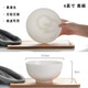 瓷秀源純白唐山骨瓷米飯碗家用日式白瓷面碗吃飯餐具白色陶瓷碗 【6英寸奧碗】標準面碗