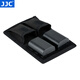 JJC 相機(jī)電池收納包 適用于索尼NP-FW50/FZ100富士W126S/W235尼康EN-EL15C佳能E17 18650鋰電池腰包盒 2個(gè)相機(jī)電池倉(cāng)+1個(gè)拉鏈袋