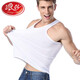 浪莎（LangSha）男士背心純棉青年透氣夏季修身工字汗衫跨欄吊帶白色運動(dòng)2件 黑色1白色1 XXXL(185/110)