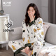 愛六甲月子服夏季薄款純棉春秋可哺乳5月孕婦睡衣產(chǎn)后哺乳夏天家居服 春秋15°-25°純棉 A1246 XL（適合155斤以內(nèi)）