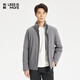 利郎輕時尚男裝【三防面料】羽絨服男暗門襟通勤保暖立領外套A4DBR923 深灰 XL (175)