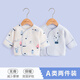 wua·wua新生兒衣服半背衣春秋夏季純棉初生嬰兒護肚系帶寶寶上衣薄款a類(lèi) 藍色【保暖款15-25度】 52 （適合0-1月 體重4-8斤）