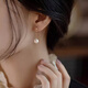 戚小米人造珍珠耳釘女2025年新款潮長(cháng)款流蘇耳線(xiàn)耳環(huán)小眾設計感耳飾耳墜 長(cháng)款-珠徑8mm一對