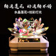 香匯源汽車(chē)擺件車(chē)內飾品荷花太陽(yáng)能旋轉動(dòng)水晶蓮花香水座式轎車(chē)上擺件 七彩蓮花【金色太陽(yáng)能底座】