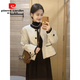 皮爾卡丹法式小香風(fēng)短款外套女2025春秋新款小個子時尚名媛氣質(zhì)設(shè)計感上衣 氣質(zhì)灰 L 建議105-115